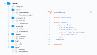 从零做一个 InnoCMS 主题：目录结构、Blade 继承、SCSS 编译、Hook 集成
